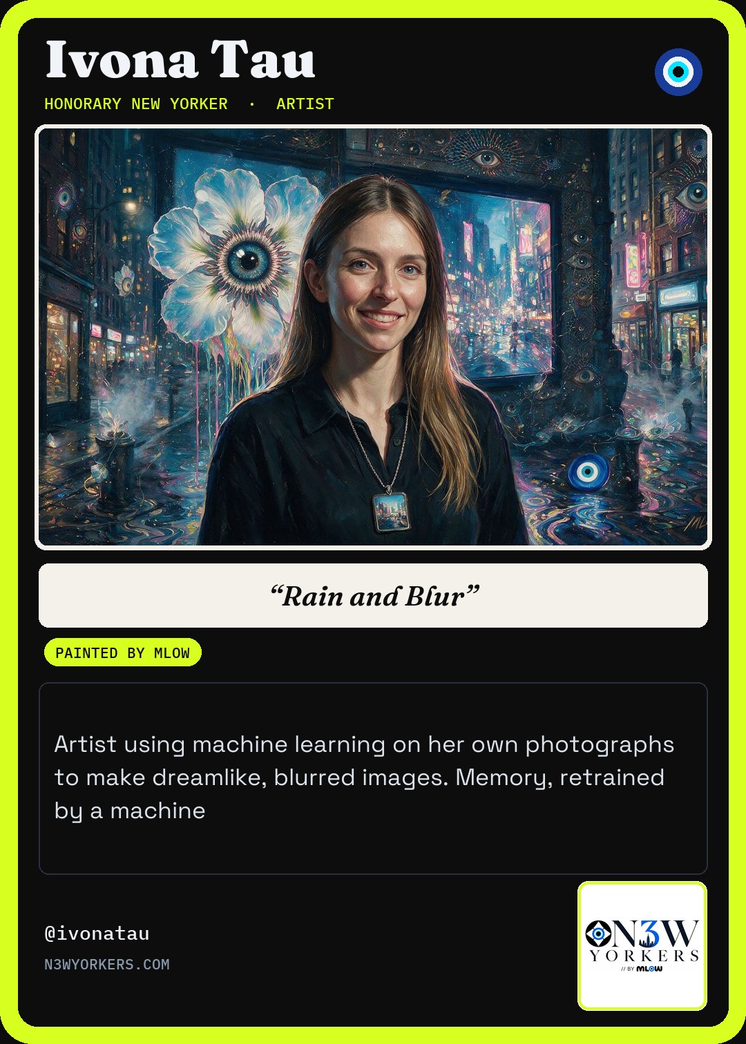 The Honorary card for Ivona Tau, painted by MLow