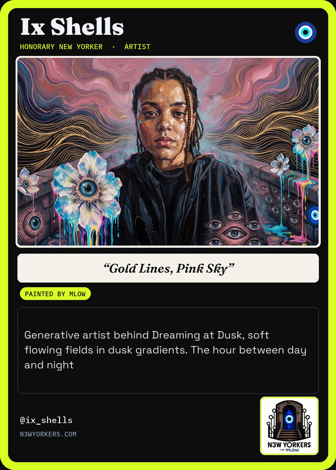 The Honorary card for Ix Shells, painted by MLow