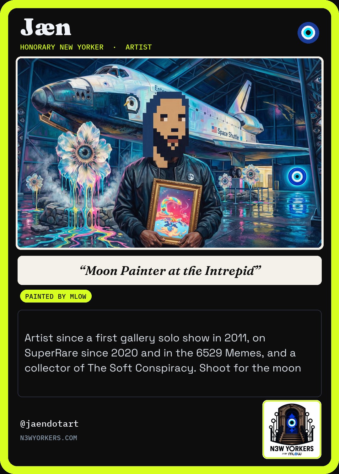 The Honorary card for Jæn, painted by MLow