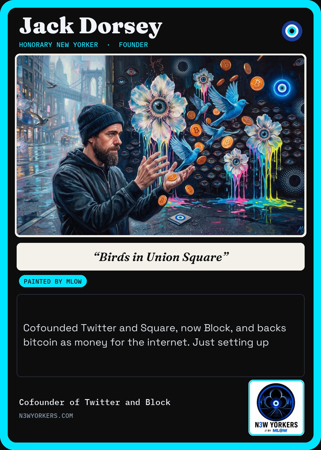 The Honorary card for Jack Dorsey, painted by MLow