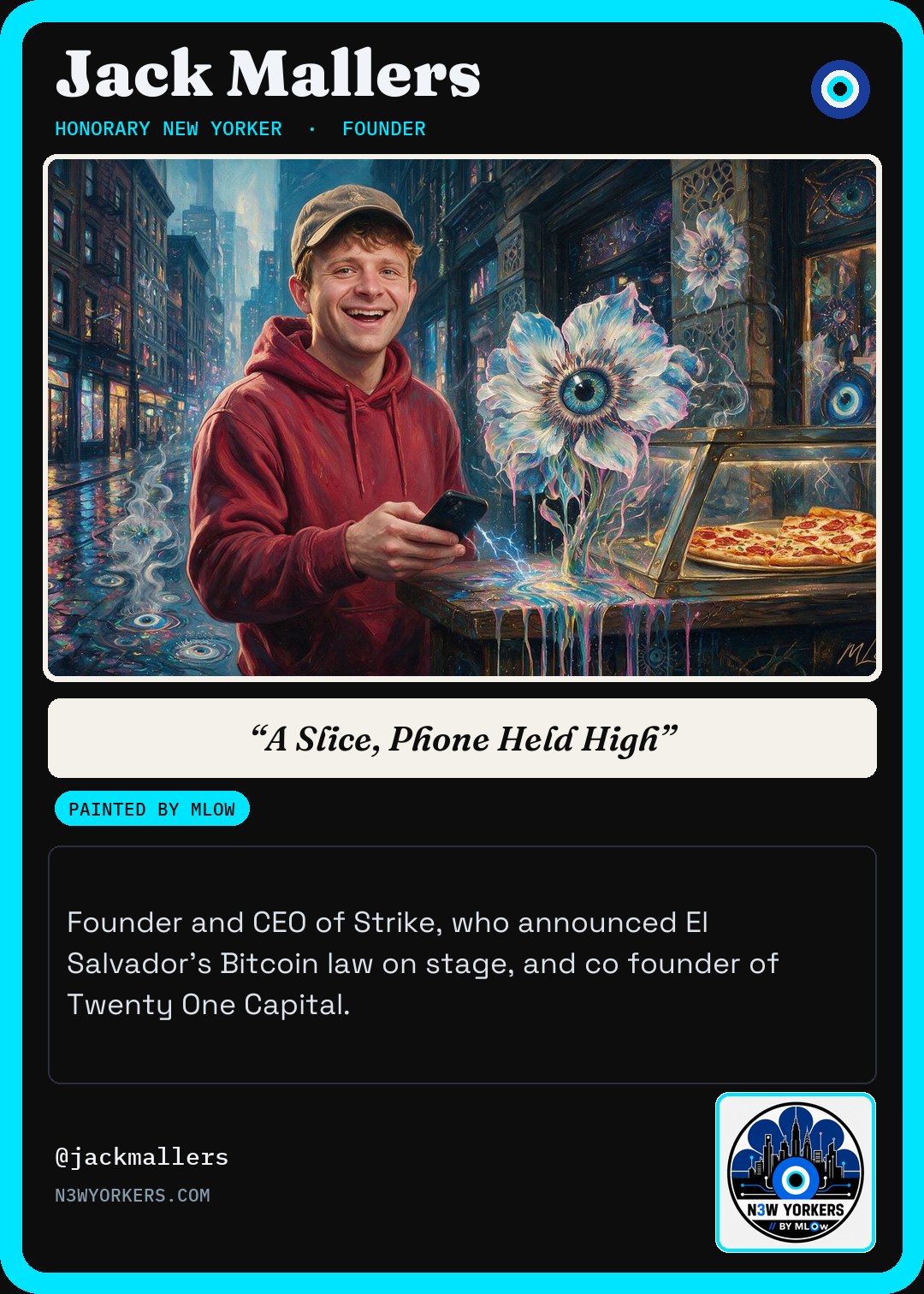 The Honorary card for Jack Mallers, painted by MLow