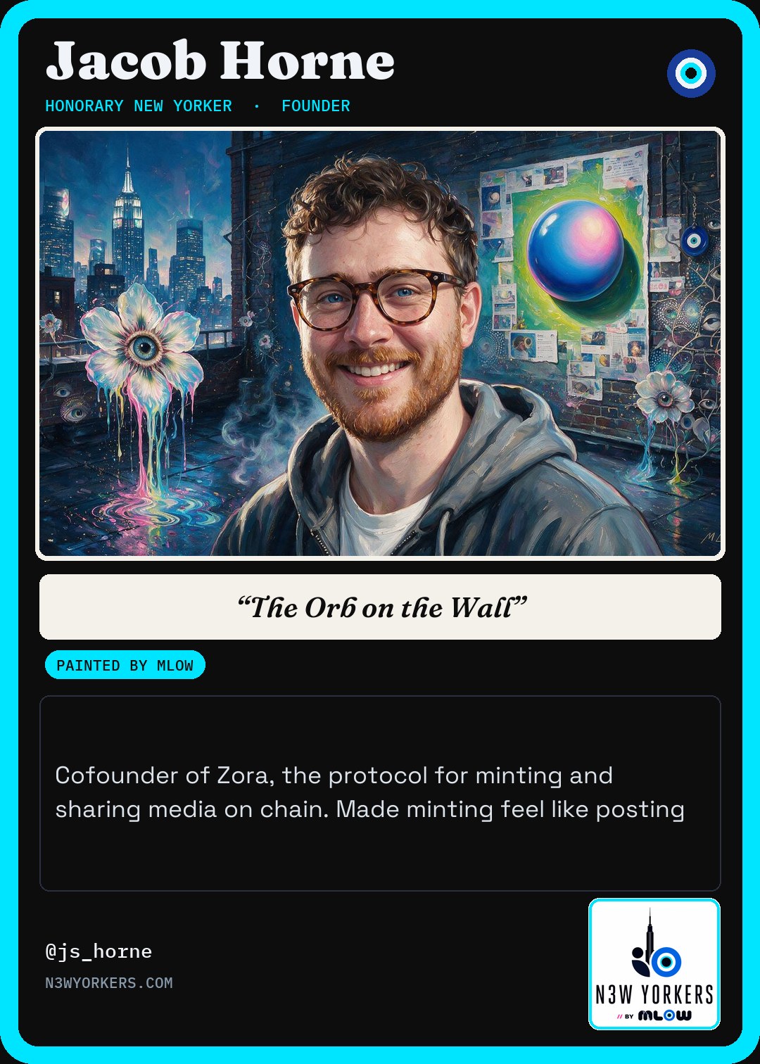 The Honorary card for Jacob Horne, painted by MLow