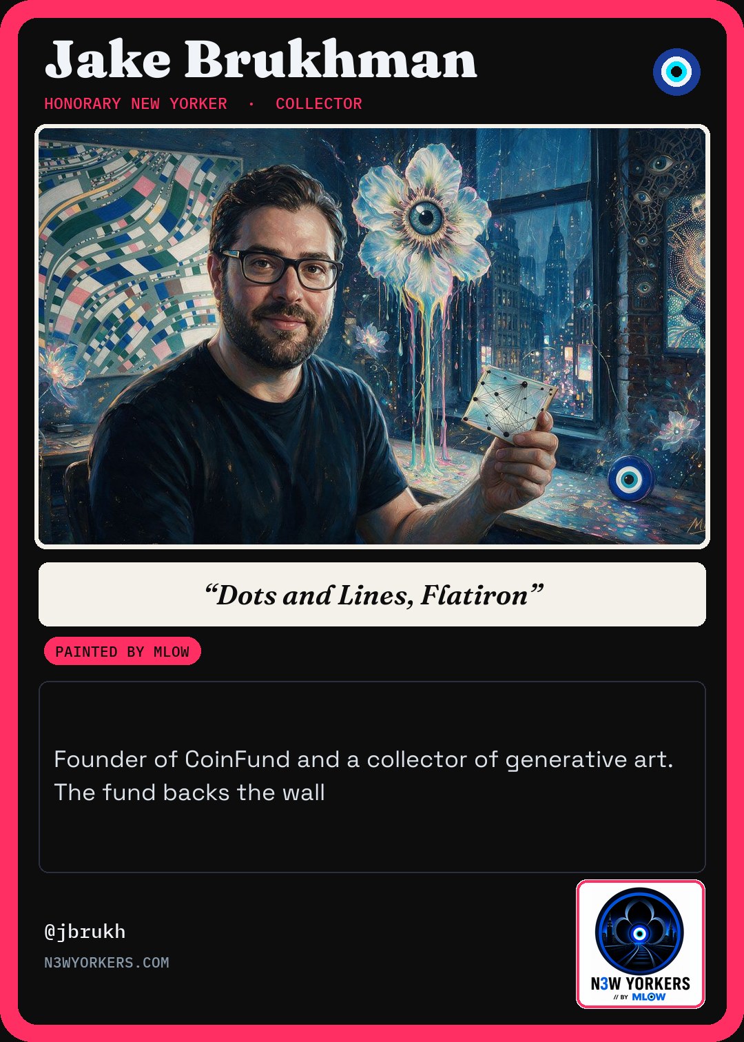 The Honorary card for Jake Brukhman, painted by MLow