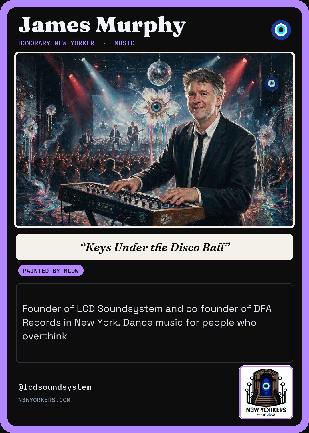 The Honorary card for James Murphy, painted by MLow