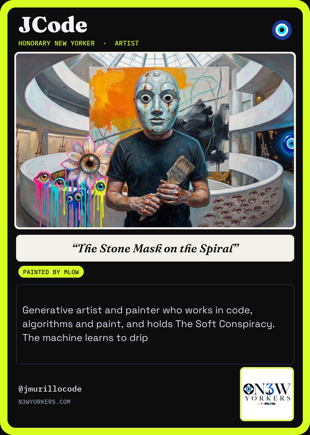 The Honorary card for JCode, painted by MLow
