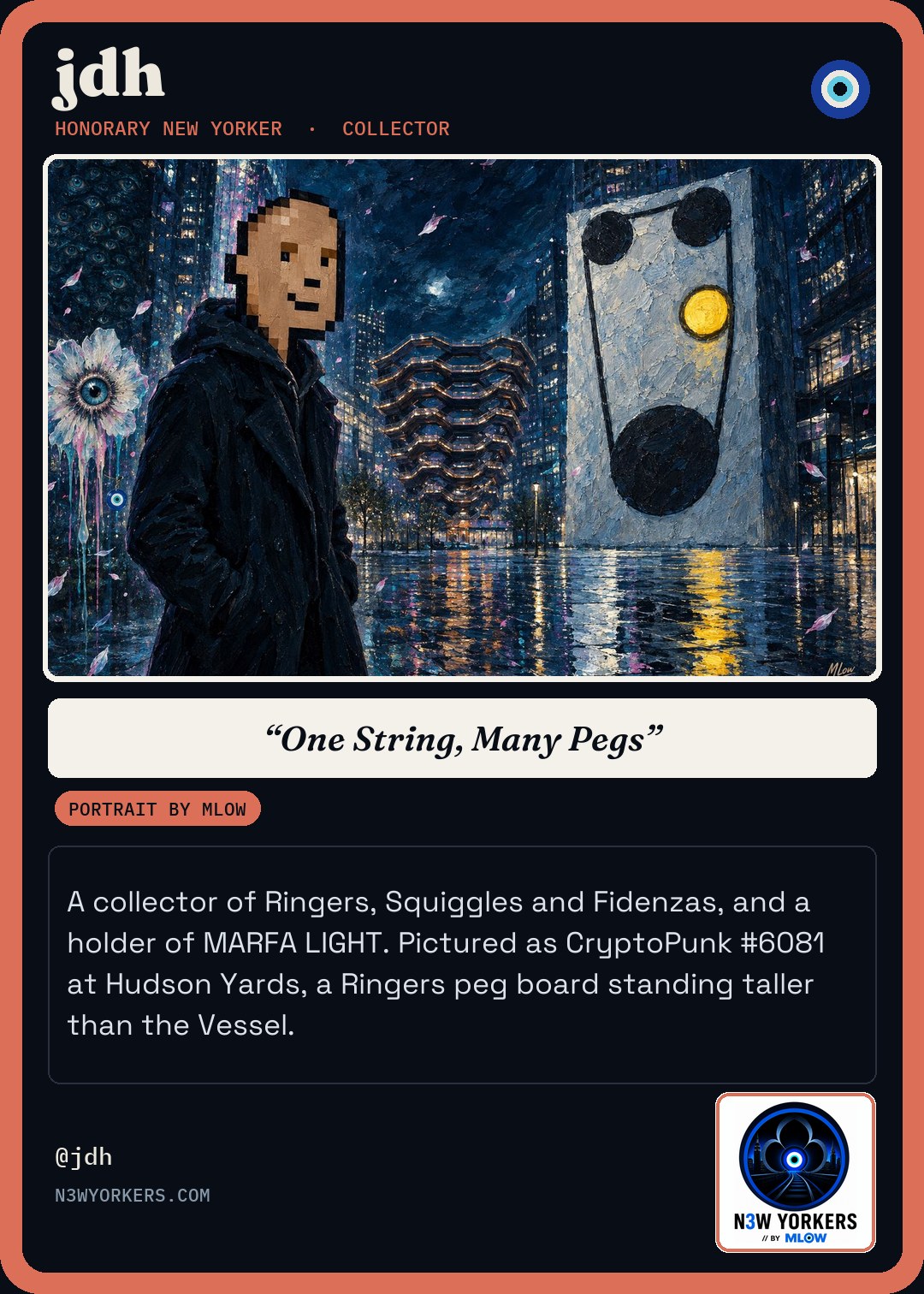The Honorary card for jdh, portrait by MLow