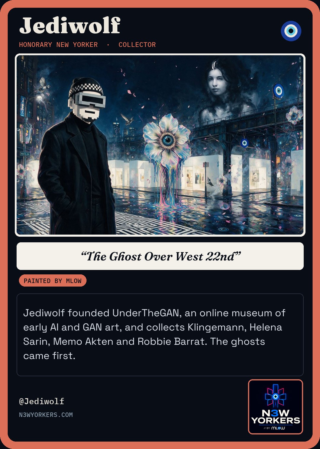 The Honorary card for Jediwolf, painted by MLow
