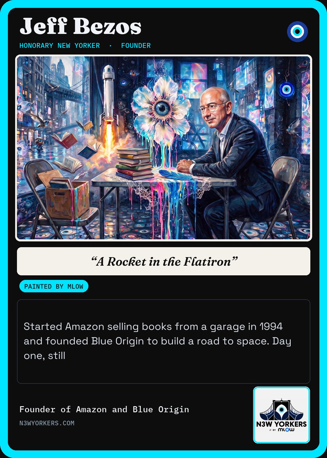 The Honorary card for Jeff Bezos, painted by MLow