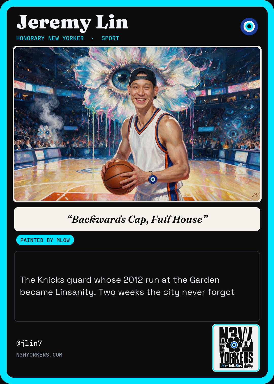 The Honorary card for Jeremy Lin, painted by MLow