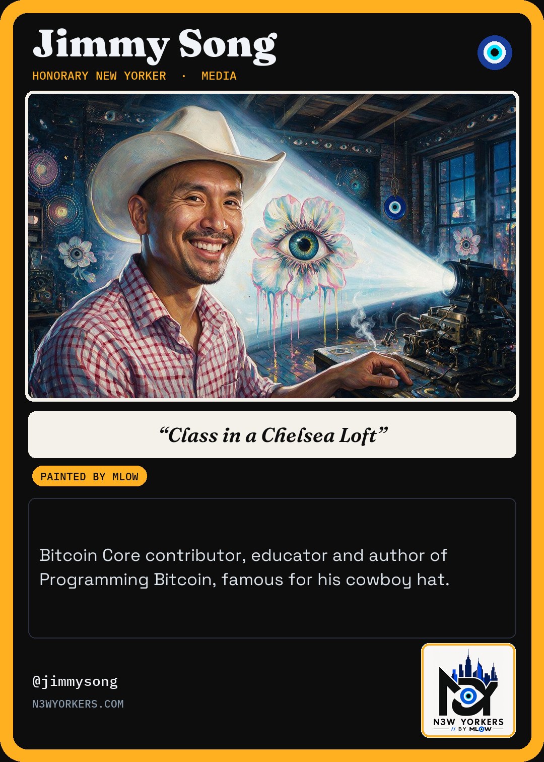 The Honorary card for Jimmy Song, painted by MLow