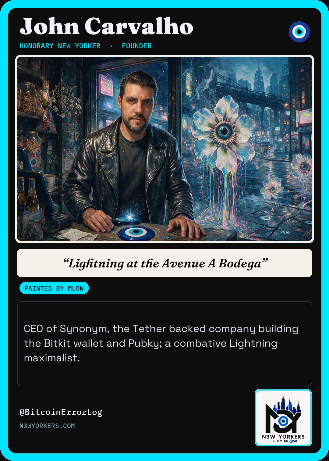 The Honorary card for John Carvalho, painted by MLow