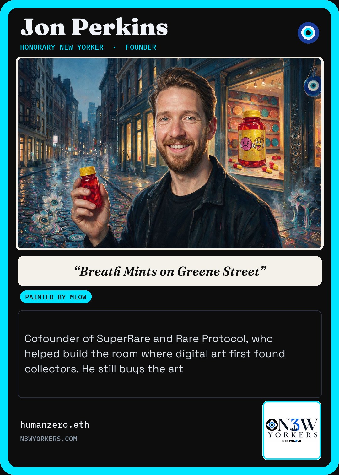 The Honorary card for Jon Perkins, painted by MLow