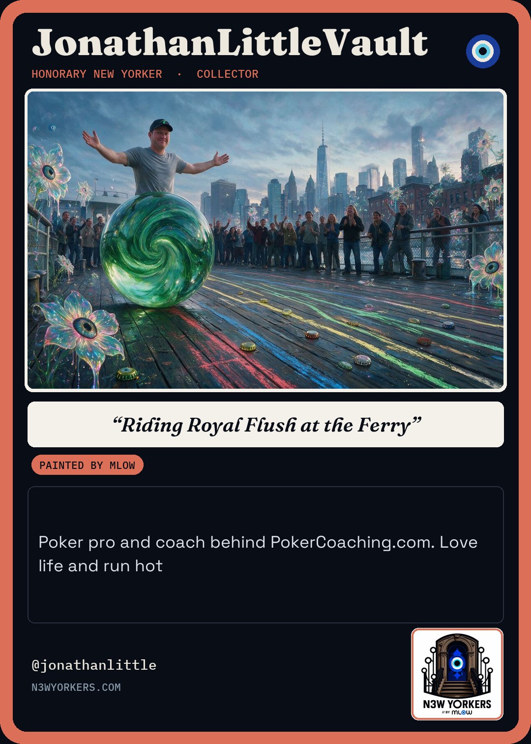 The Honorary card for JonathanLittleVault, painted by MLow