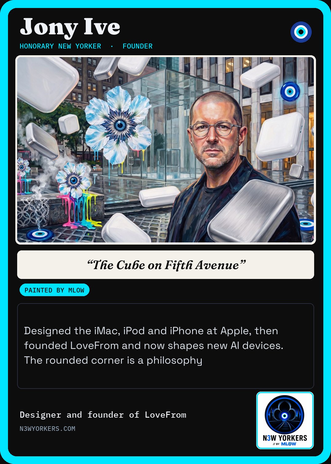The Honorary card for Jony Ive, painted by MLow