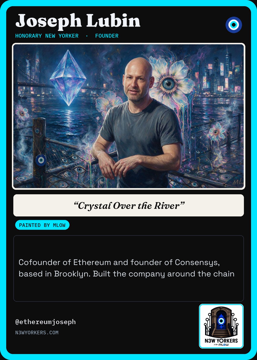 The Honorary card for Joseph Lubin, painted by MLow