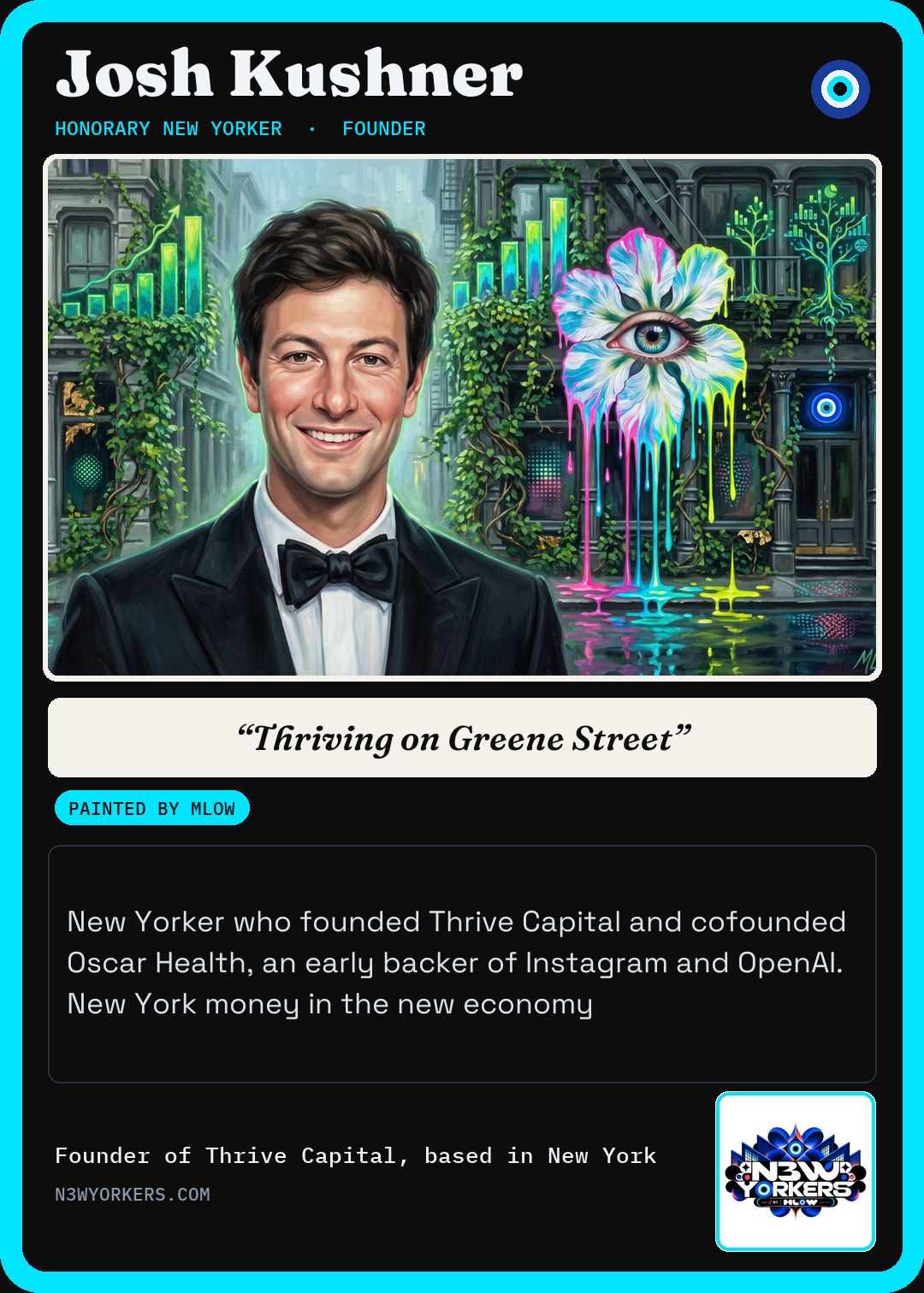 The Honorary card for Josh Kushner, painted by MLow