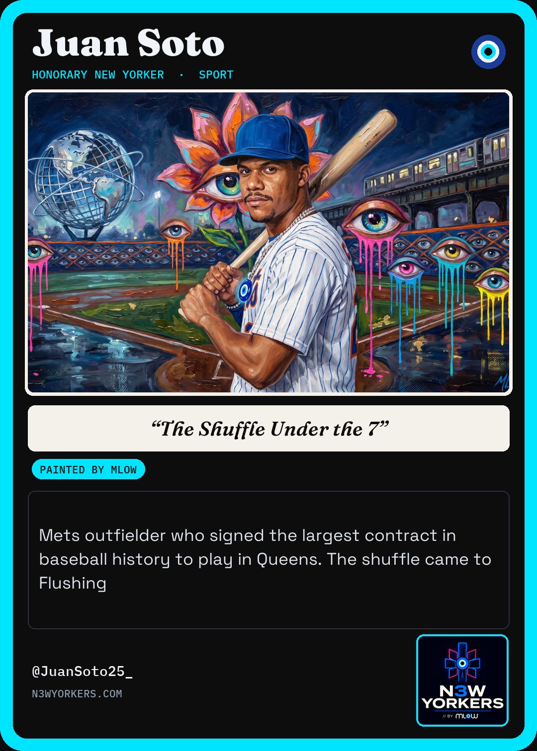 The Honorary card for Juan Soto, painted by MLow
