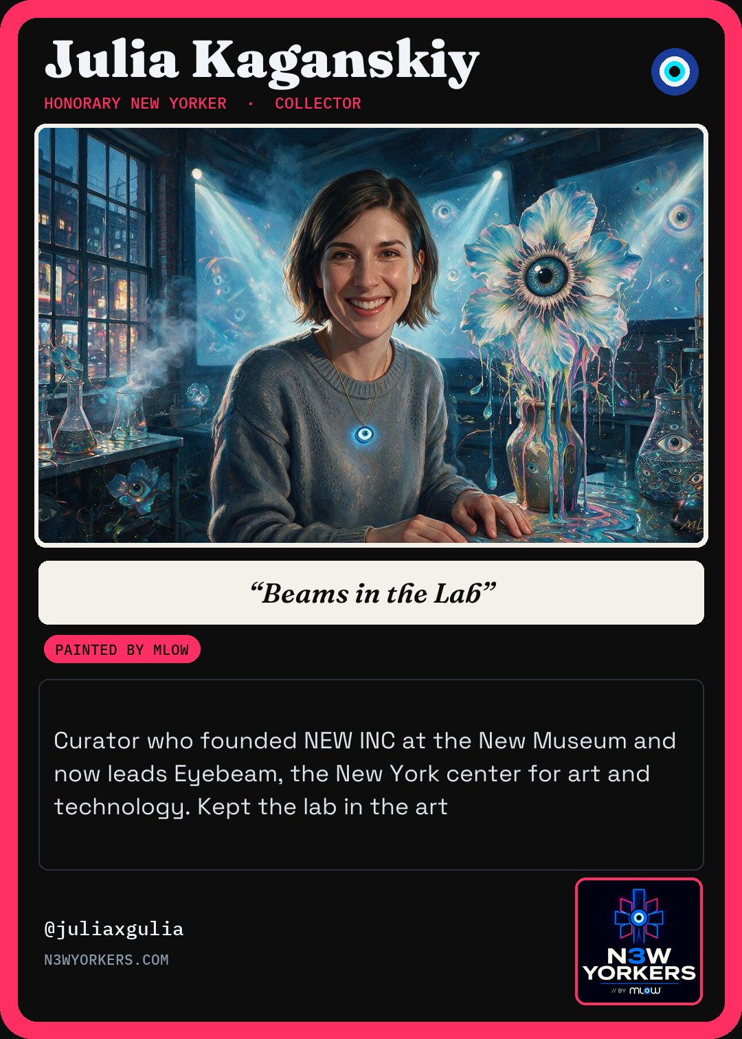 The Honorary card for Julia Kaganskiy, painted by MLow