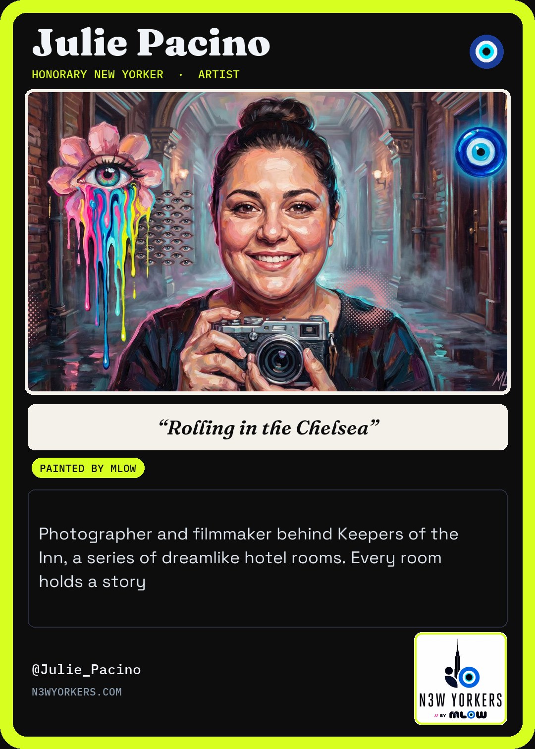 The Honorary card for Julie Pacino, painted by MLow