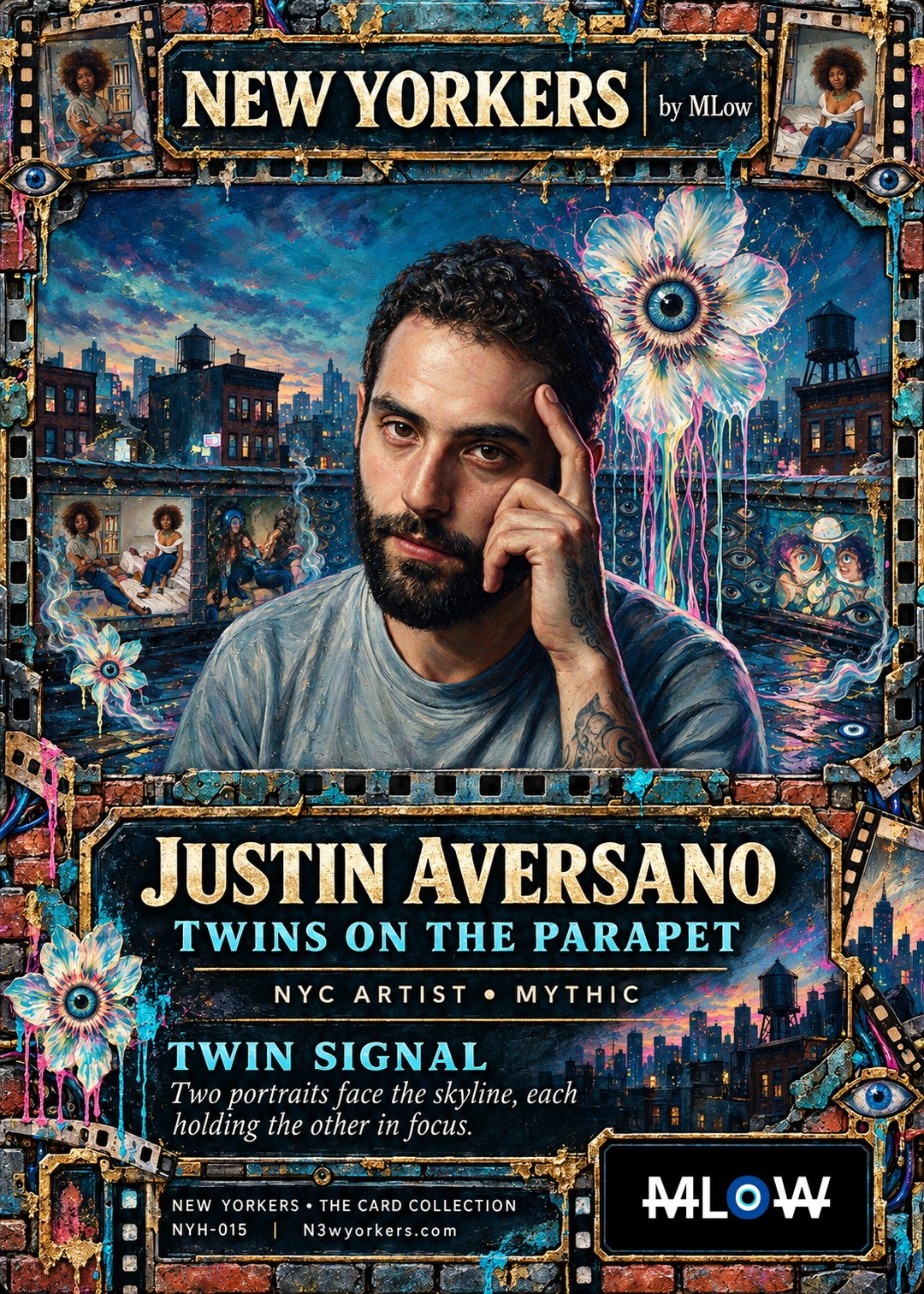 The Honorary card for Justin Aversano, painted by MLow