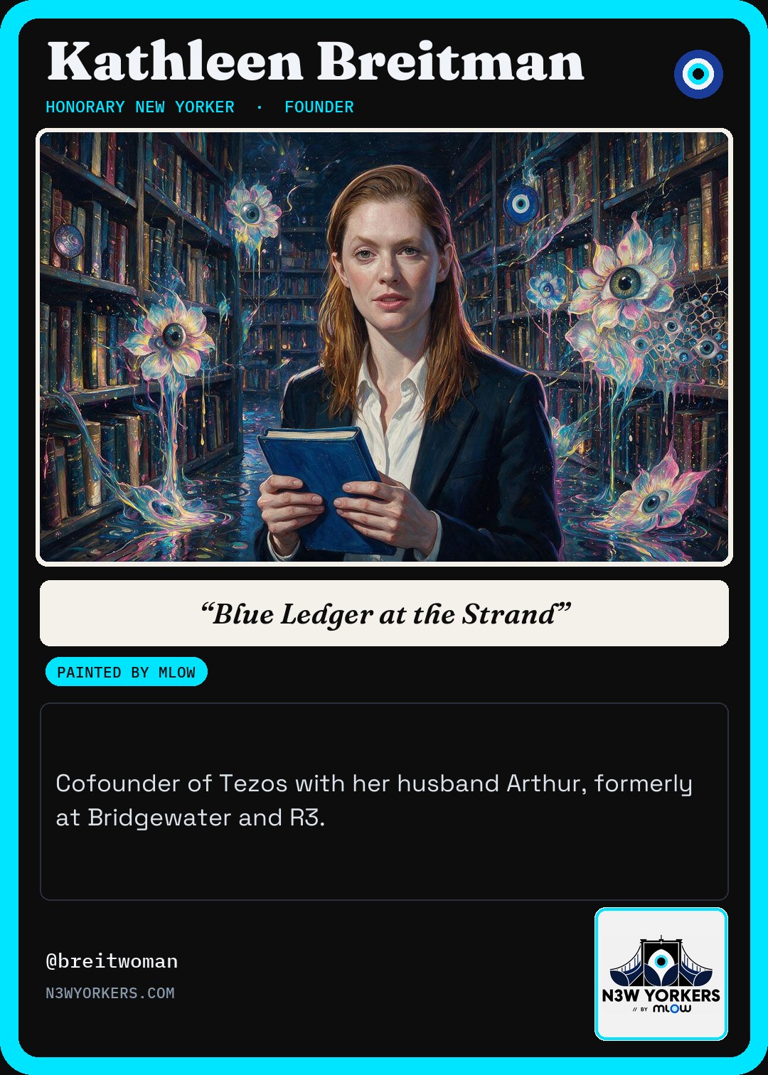 The Honorary card for Kathleen Breitman, painted by MLow