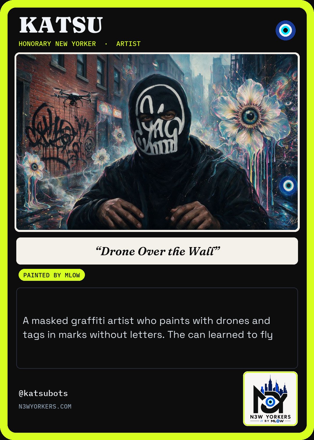 The Honorary card for KATSU, painted by MLow