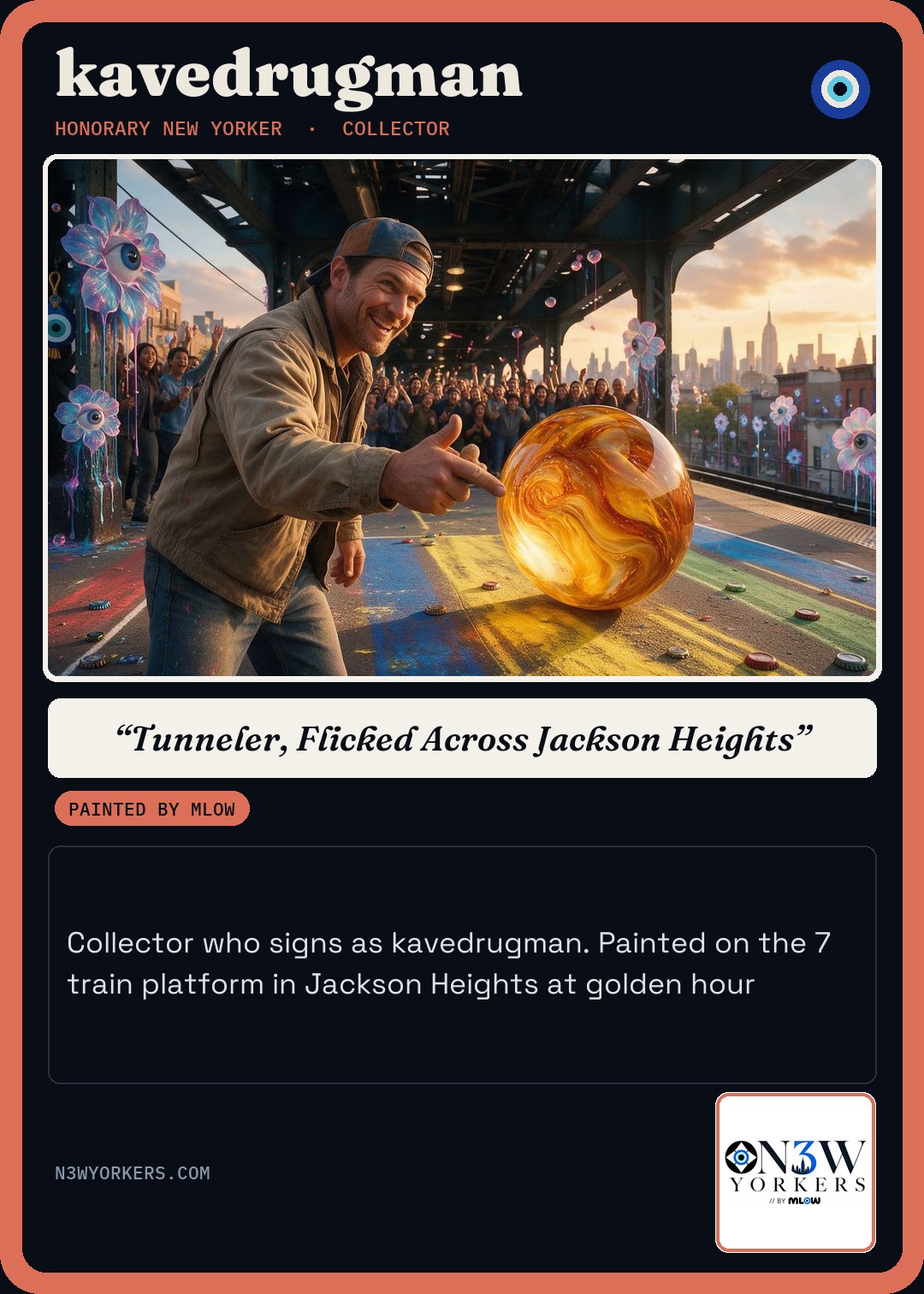 The Honorary card for kavedrugman, painted by MLow