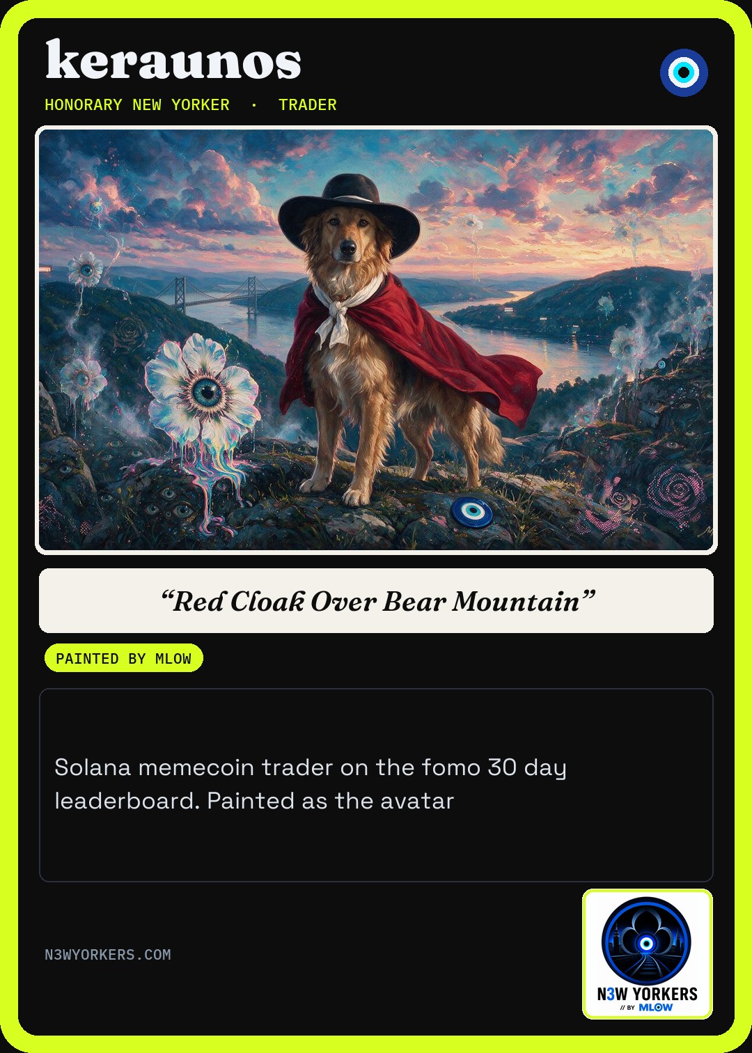 The Honorary card for keraunos, painted by MLow
