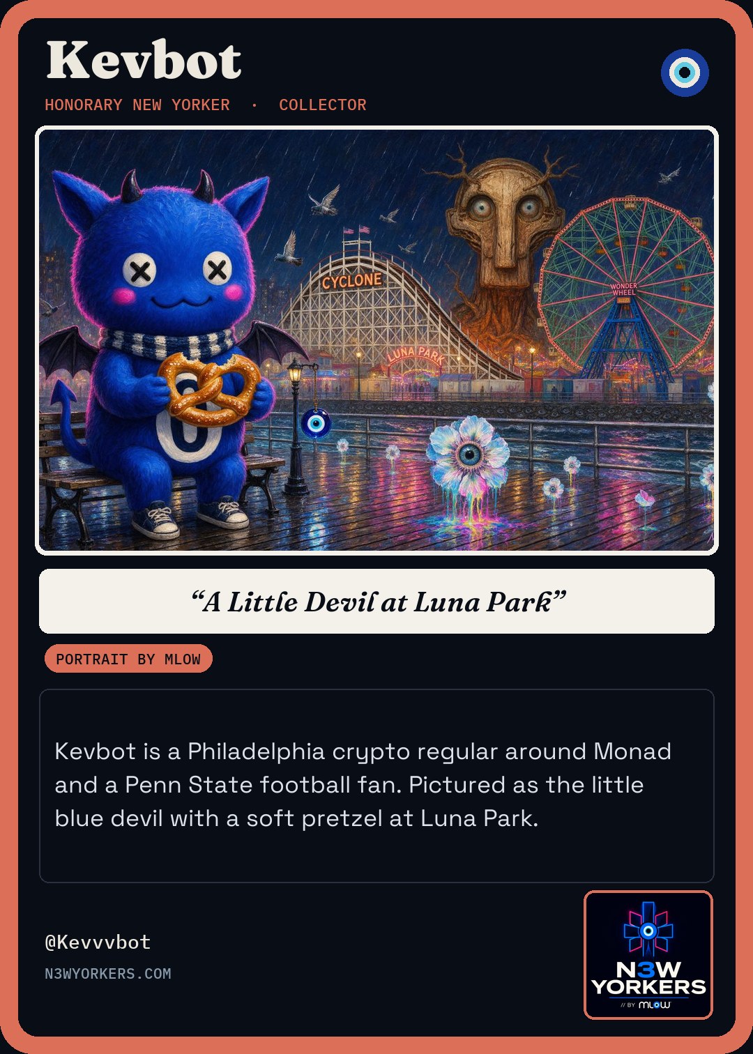 The Honorary card for Kevbot, portrait by MLow
