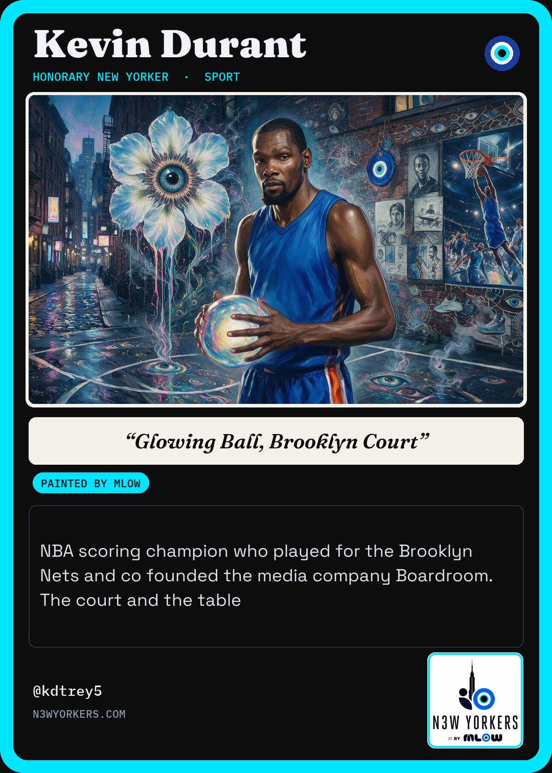 The Honorary card for Kevin Durant, painted by MLow