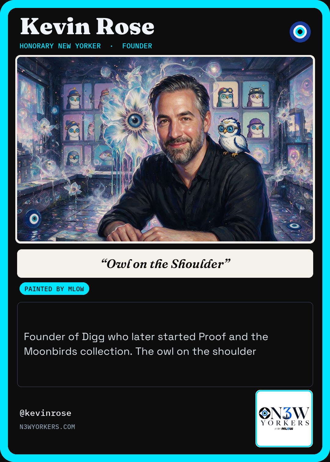 The Honorary card for Kevin Rose, painted by MLow