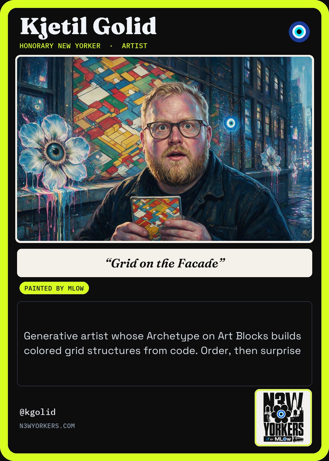 The Honorary card for Kjetil Golid, painted by MLow