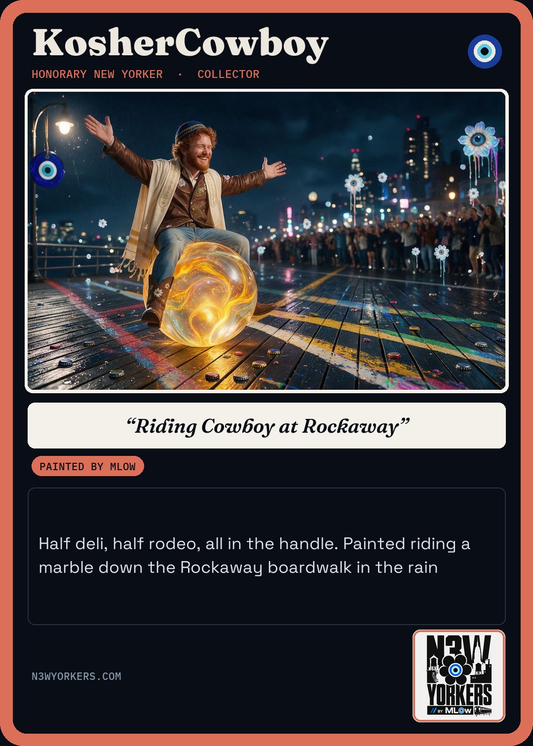 The Honorary card for KosherCowboy, painted by MLow