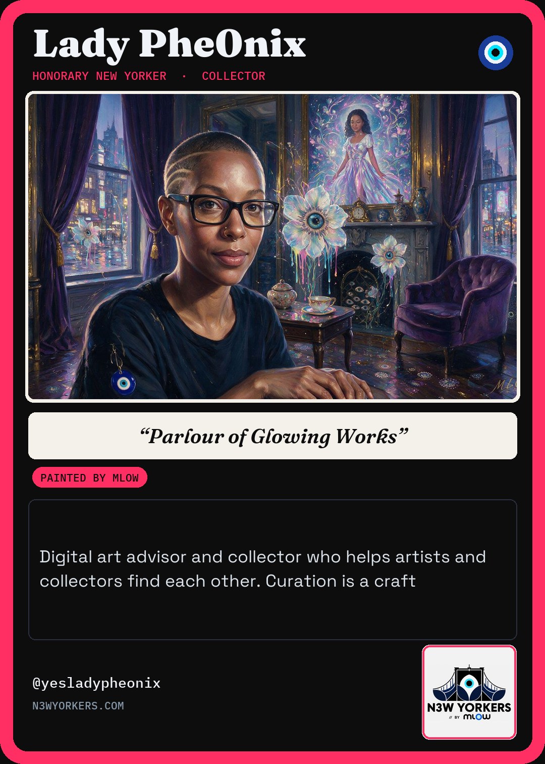 The Honorary card for Lady Phe0nix, painted by MLow