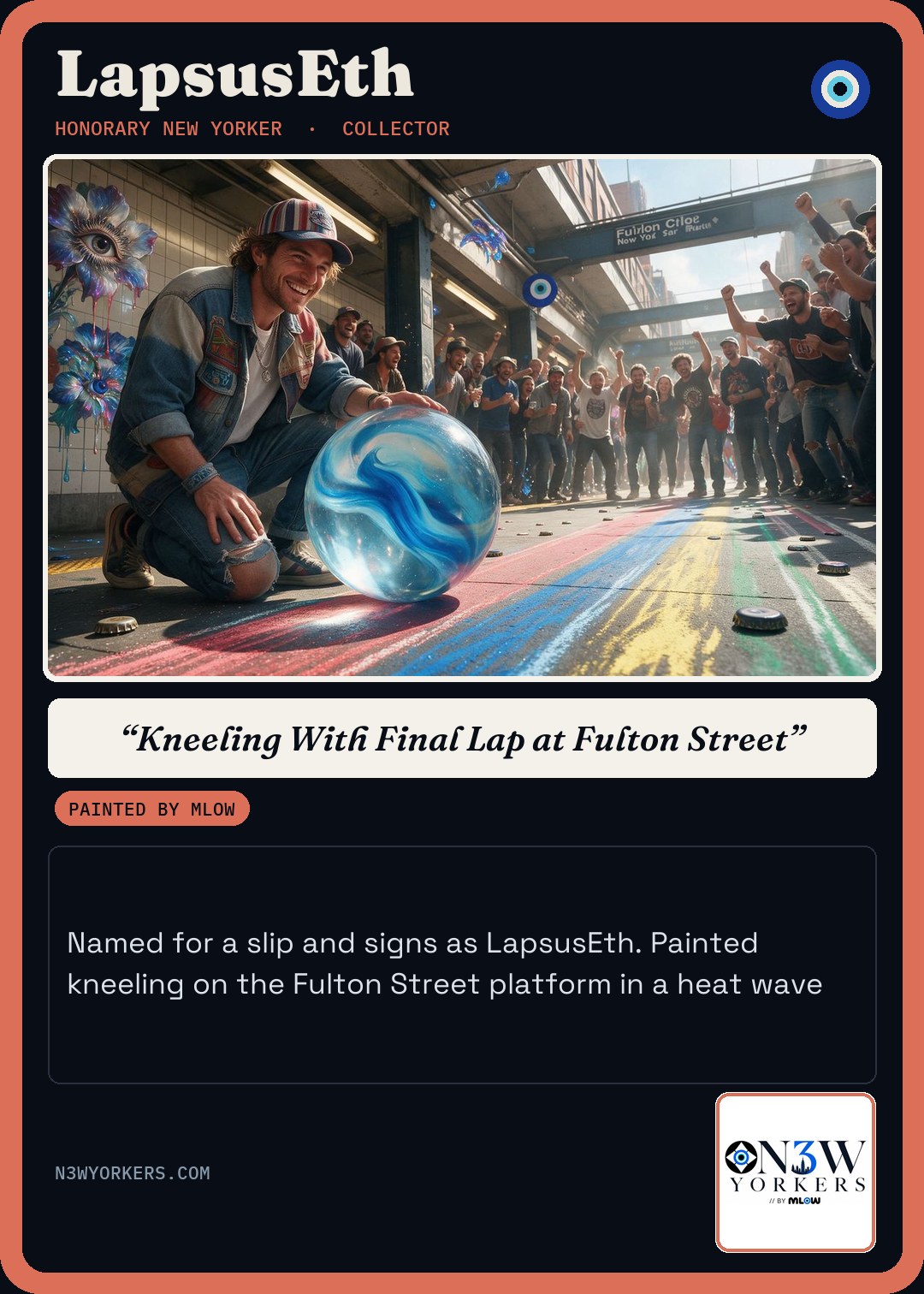 The Honorary card for LapsusEth, painted by MLow