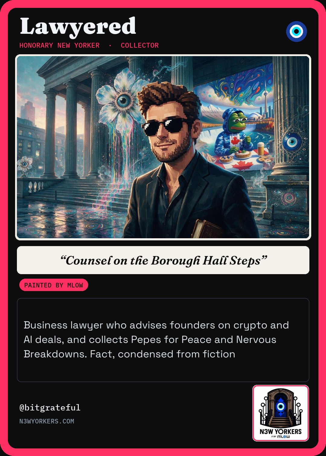 The Honorary card for Lawyered, painted by MLow