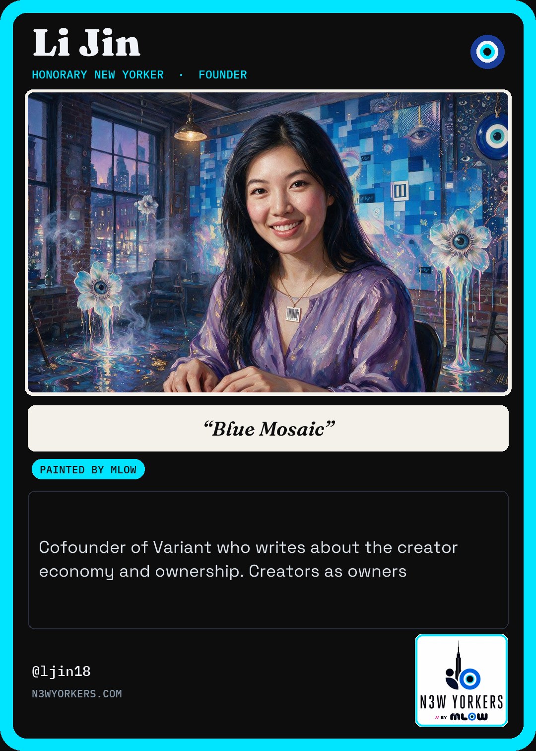 The Honorary card for Li Jin, painted by MLow