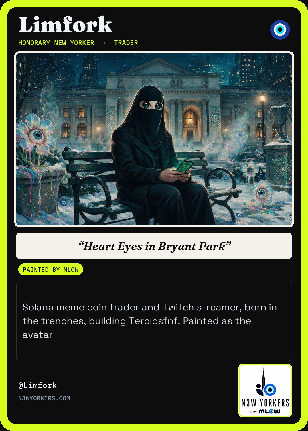 The Honorary card for Limfork, painted by MLow