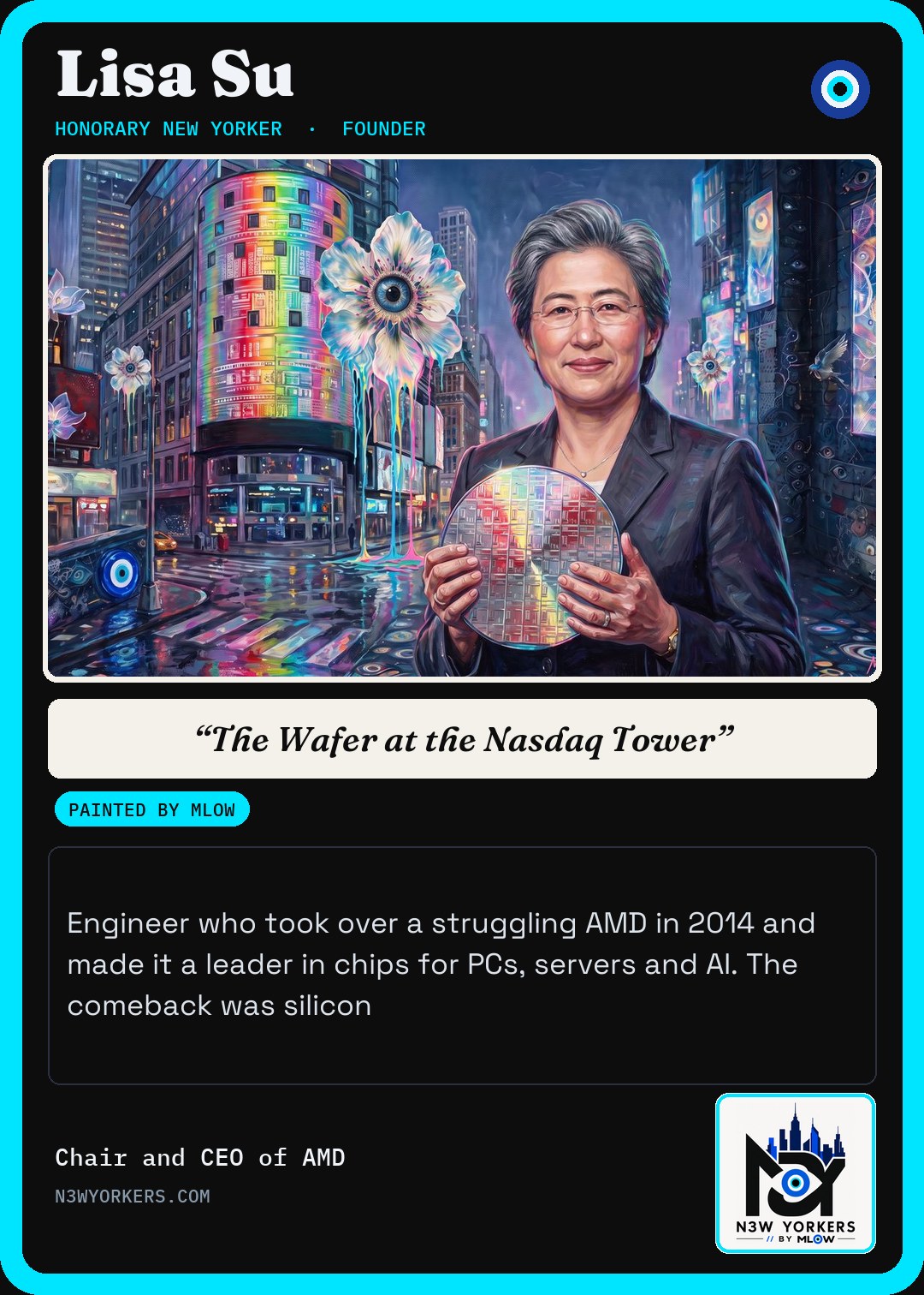The Honorary card for Lisa Su, painted by MLow