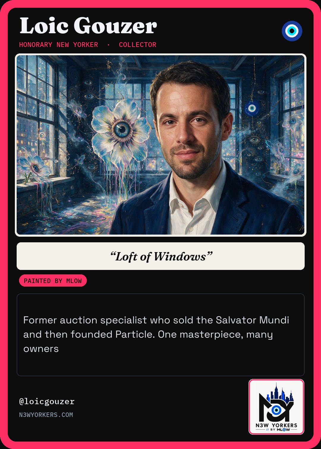 The Honorary card for Loic Gouzer, painted by MLow