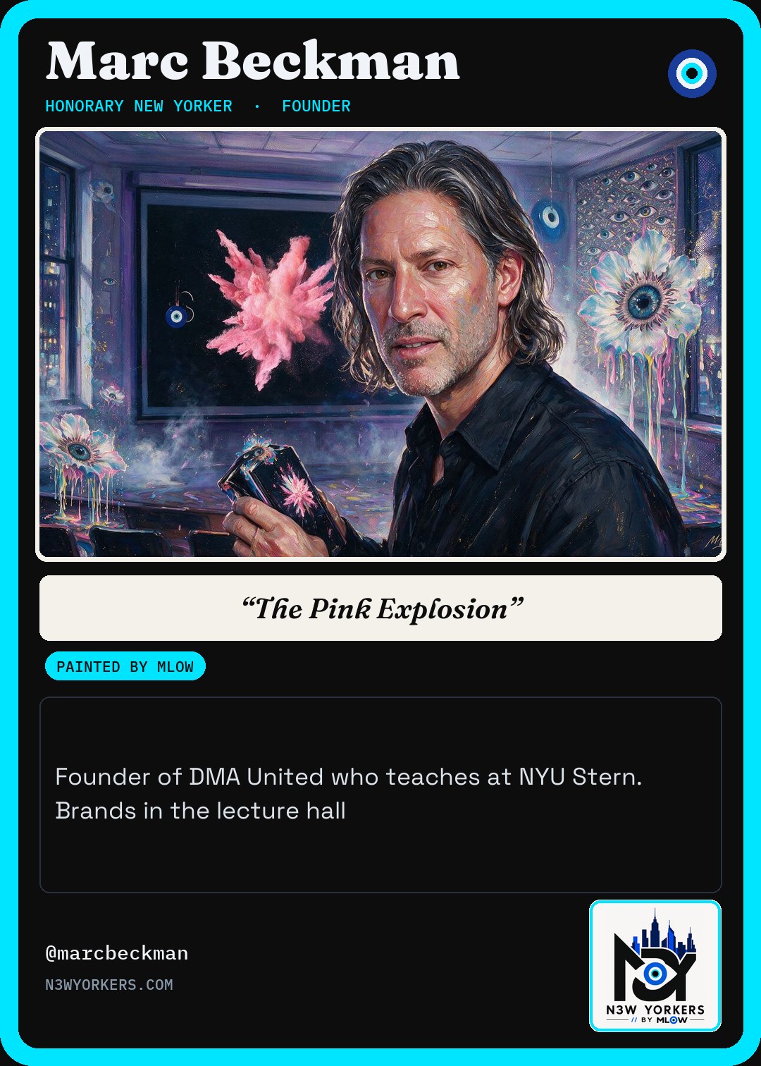 The Honorary card for Marc Beckman, painted by MLow