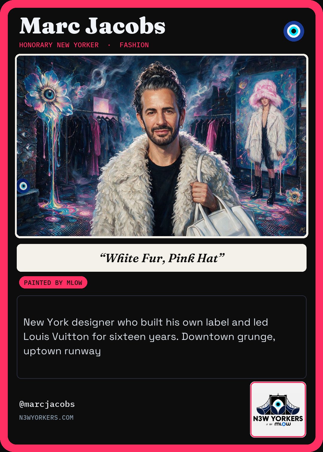 The Honorary card for Marc Jacobs, painted by MLow