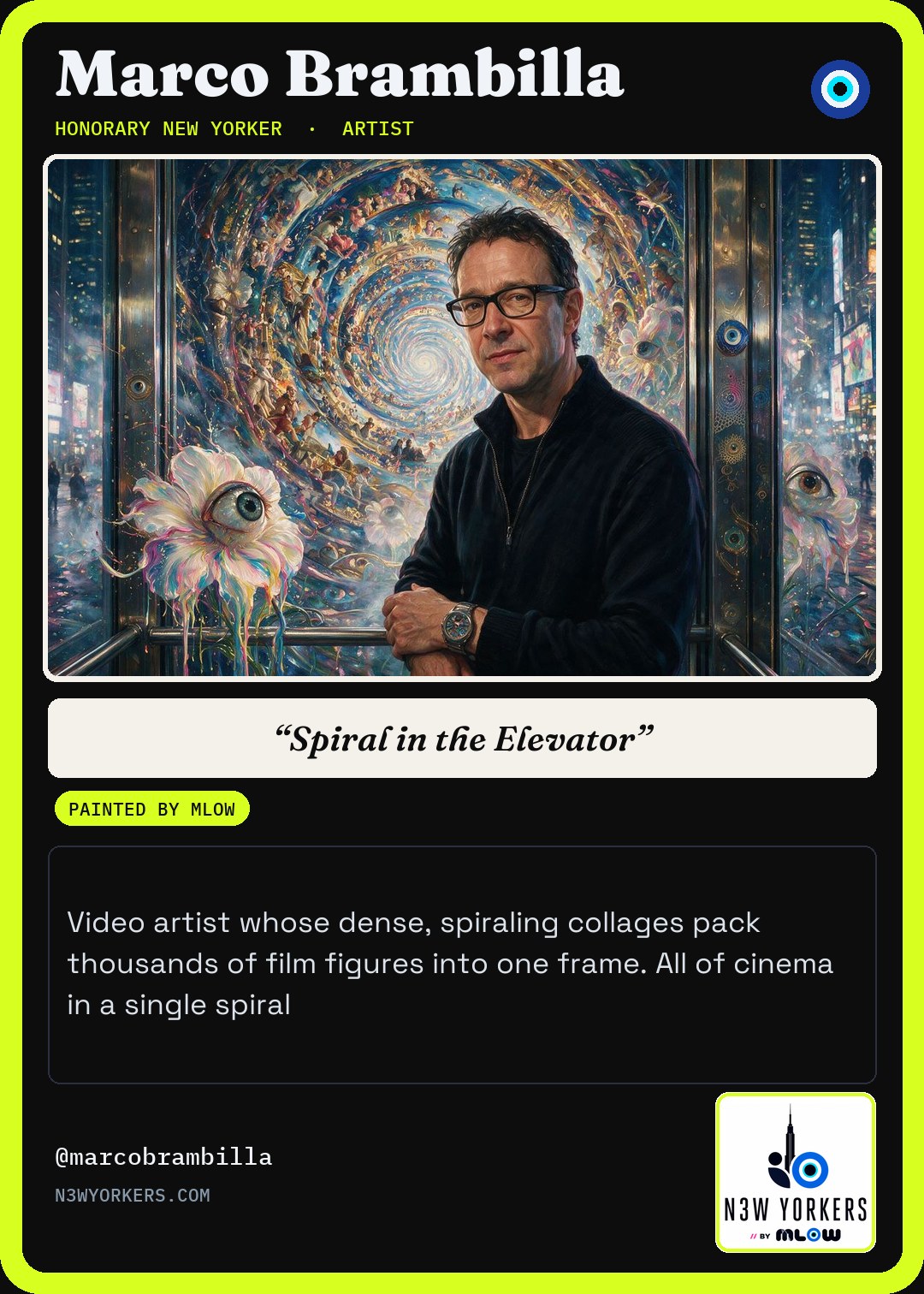 The Honorary card for Marco Brambilla, painted by MLow