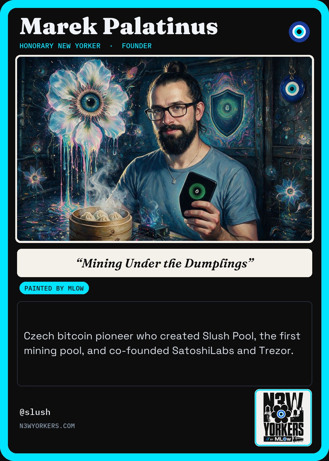 The Honorary card for Marek Palatinus, painted by MLow
