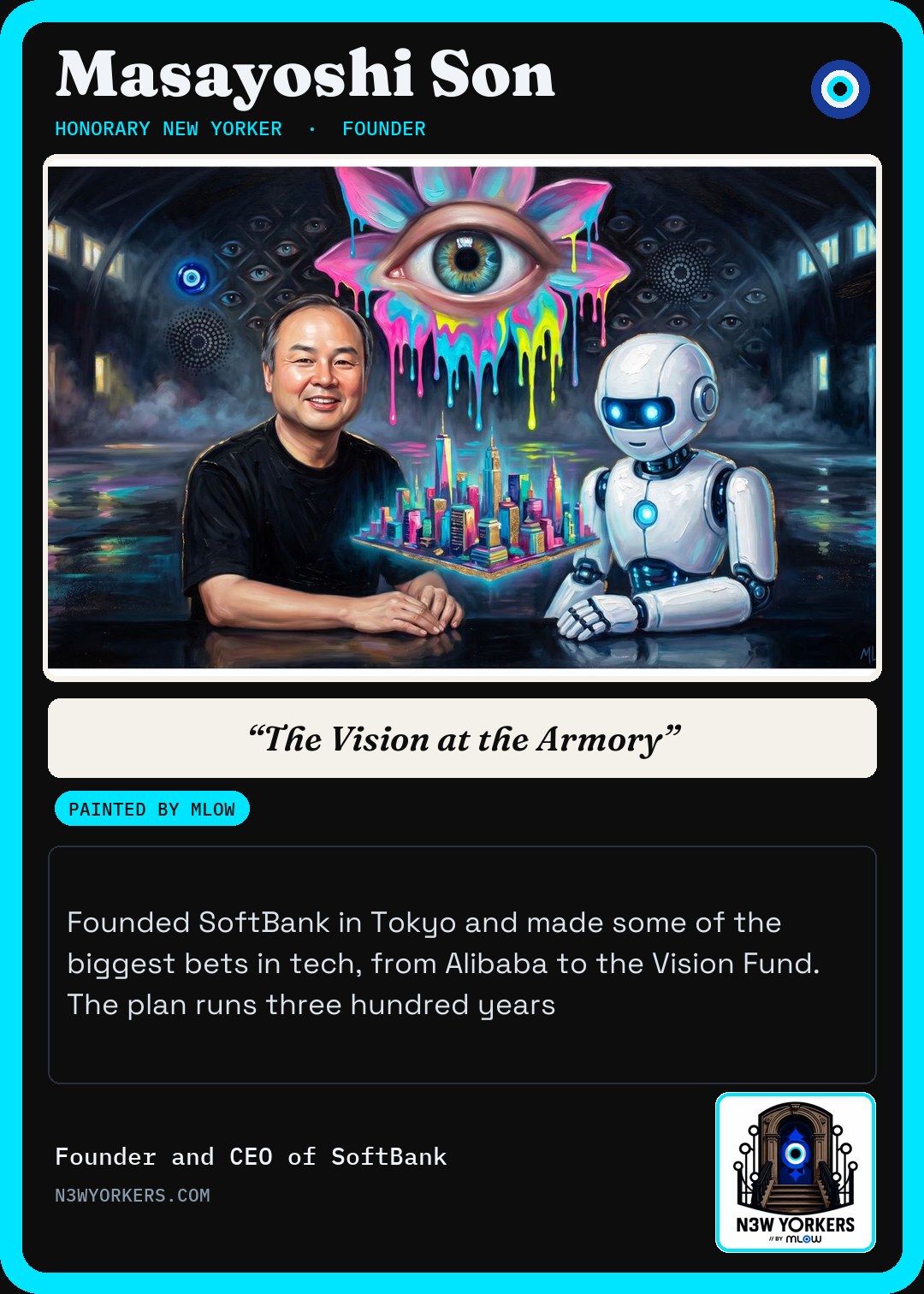 The Honorary card for Masayoshi Son, painted by MLow