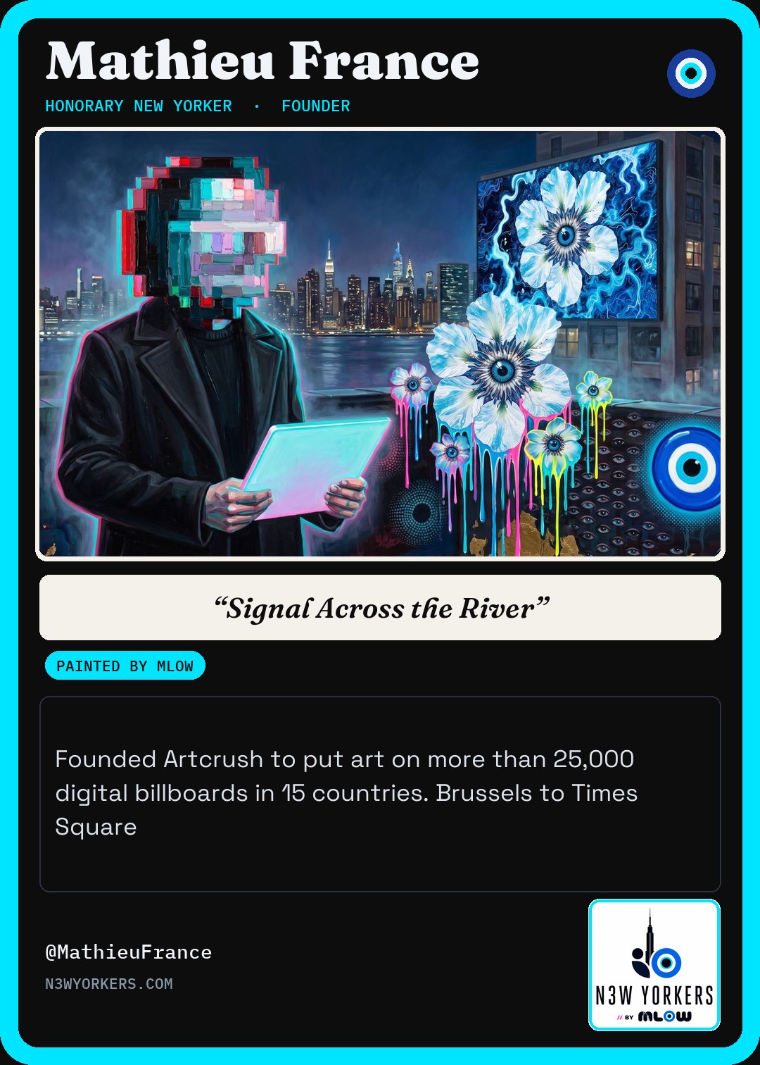 The Honorary card for Mathieu France, painted by MLow