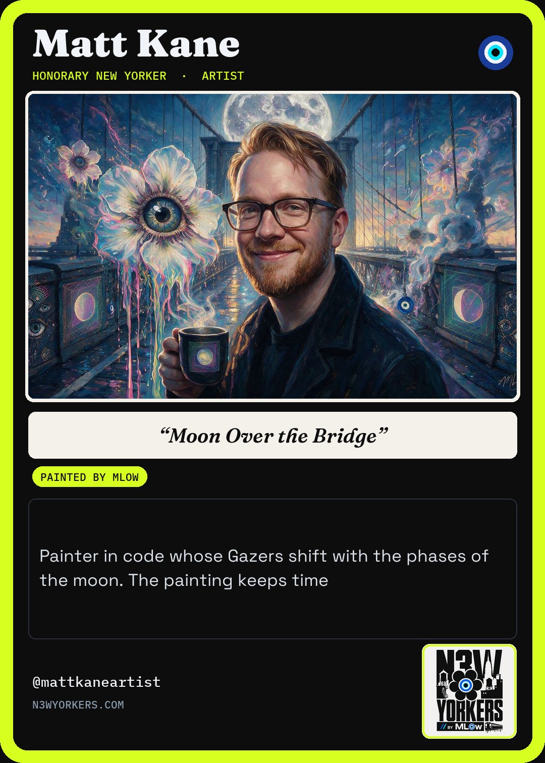 The Honorary card for Matt Kane, painted by MLow