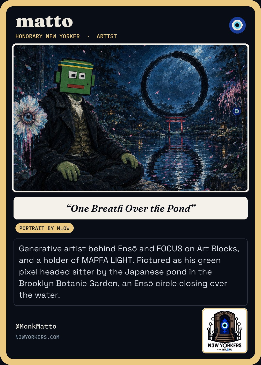 The Honorary card for matto, portrait by MLow