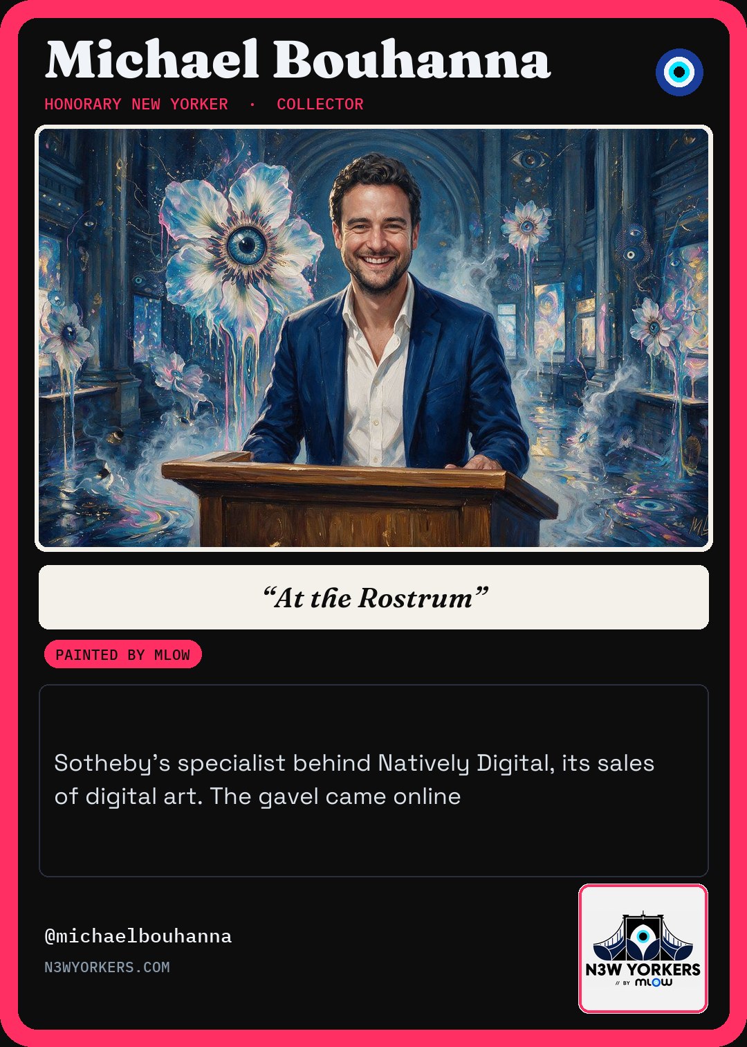 The Honorary card for Michael Bouhanna, painted by MLow