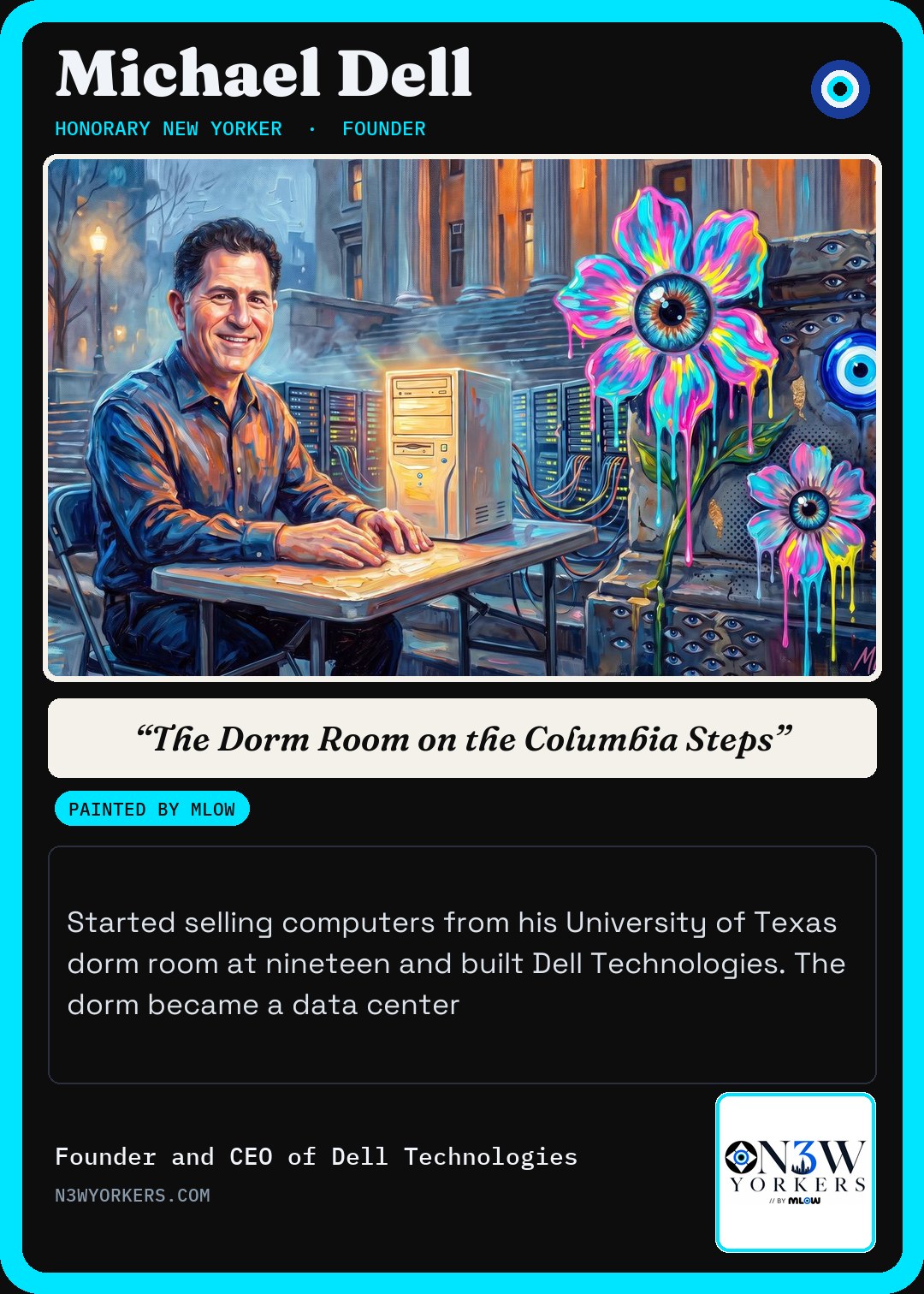The Honorary card for Michael Dell, painted by MLow